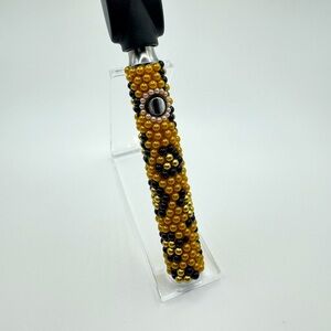 Cheetah Print Rhinestone Theeaded Battery